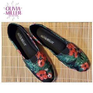 🌺 Olivia Miller Women's Canvas Slip-on Flats 7 🌺